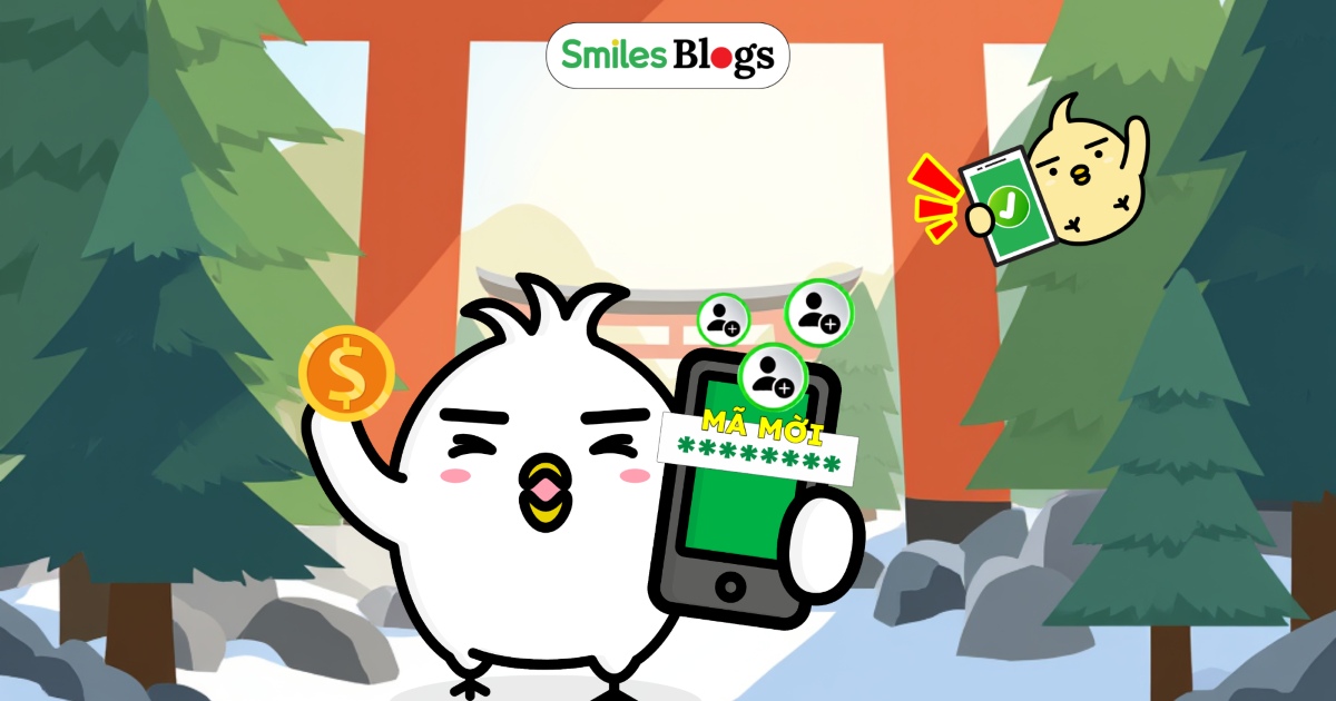 Cách nhận 500 điểm thưởng Shokai khi mời bạn bè tải Smiles 2