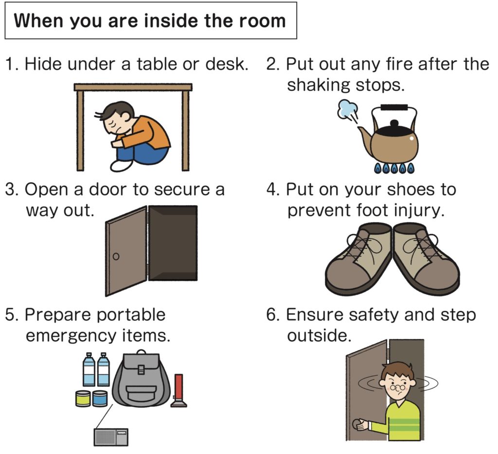 what to do in an earthquake in japan