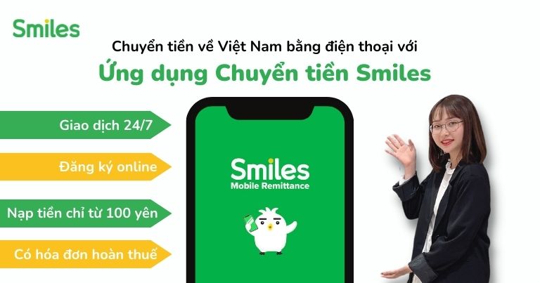 Chuyển tiền về Việt Nam bằng điện thoại với Ứng dụng Chuyển tiền Smiles
