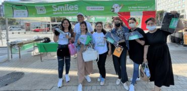 Group photo at Japan Peru Festival 2022 showing of Smiles Mobile Remittance gear.