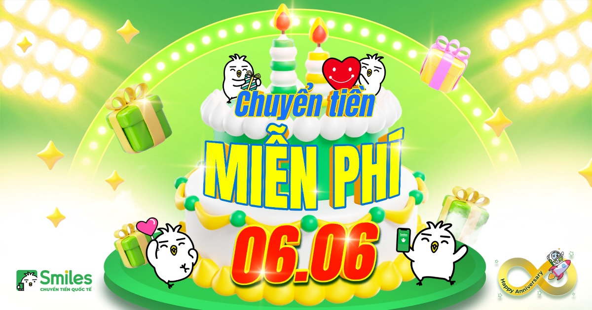 CHUYỂN TIỀN MIỄN PHÍ 6/6
