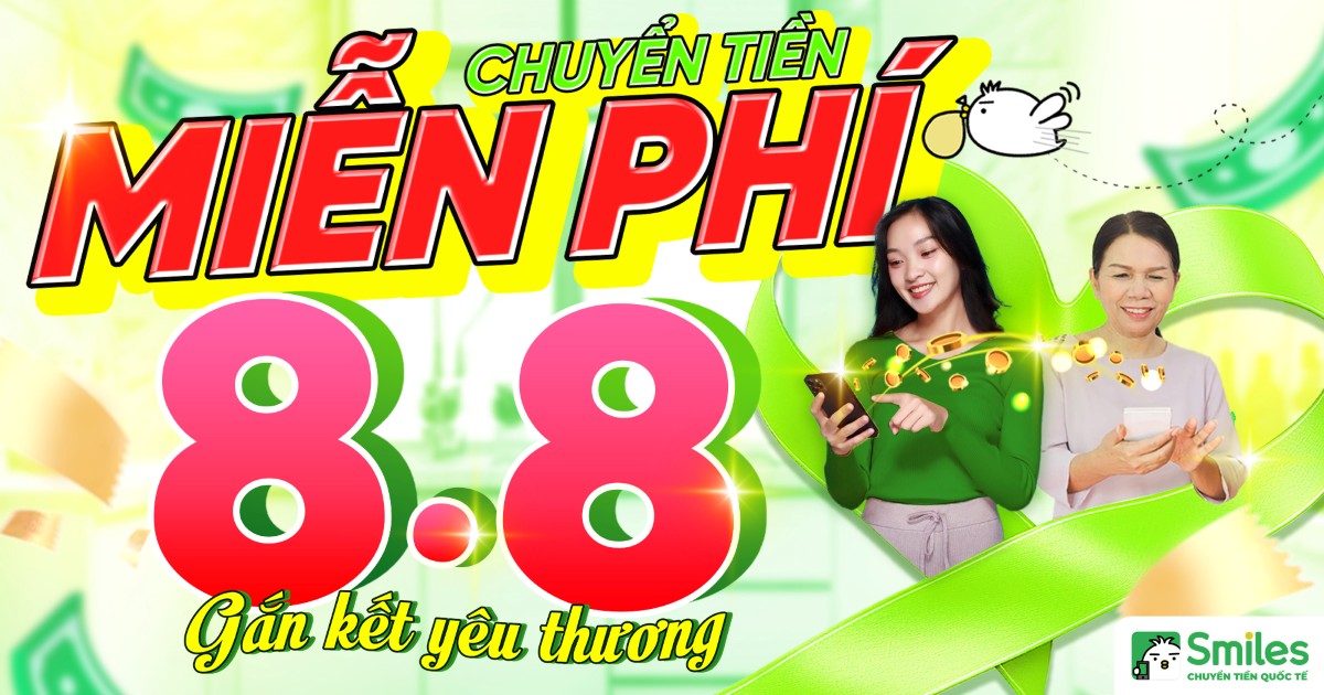 NGÀY HỘI CHUYỂN TIỀN MIỄN PHÍ 8/8