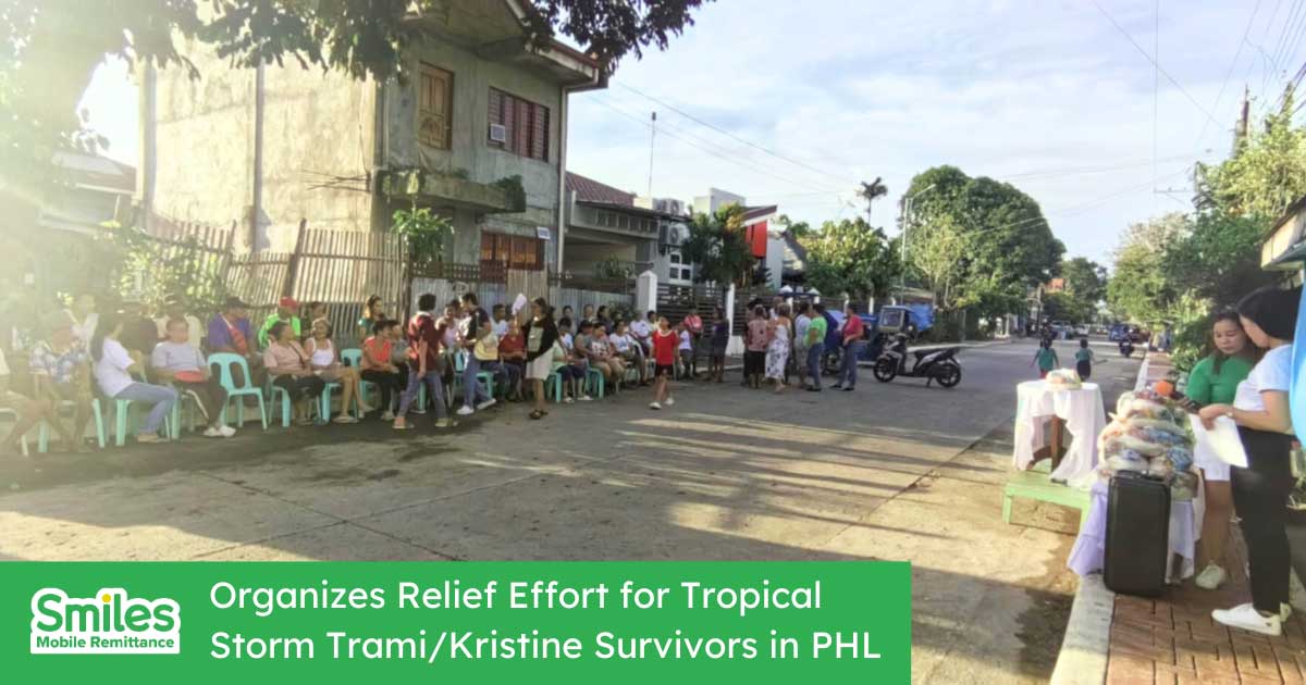 Senior Citizens in the Bicol Region Receive Relief from Smiles Mobile Remittance Following Tropical Storm Trami/Kristine