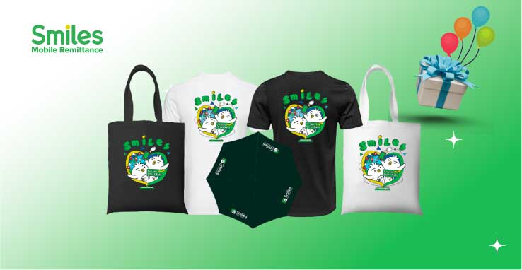 Smiles Mobile Remittance bags, t-shirts, and more!
