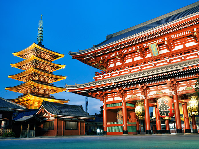 Sensoji Temple, Asakusa at night