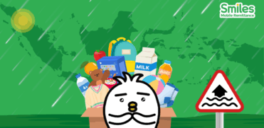 smiles donation typhoon sumatra