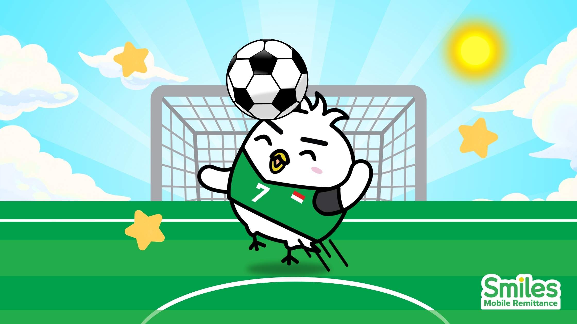 Tori playing soccer in the field to illustrate the mini soccer event