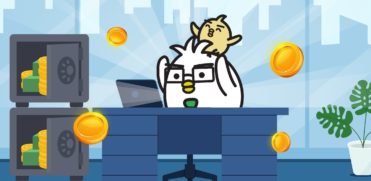 Tori dan Kotori di meja kerja, lihat laptop, sudah gajian