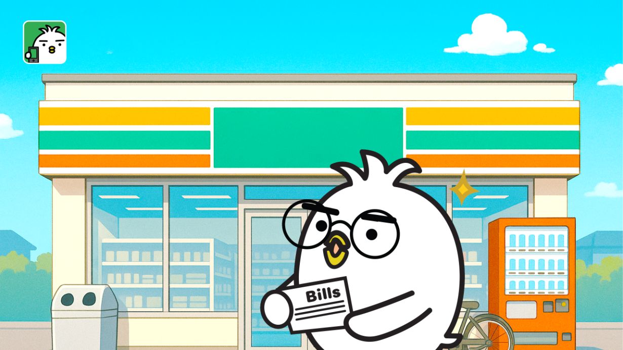 tori paying bills in Japan