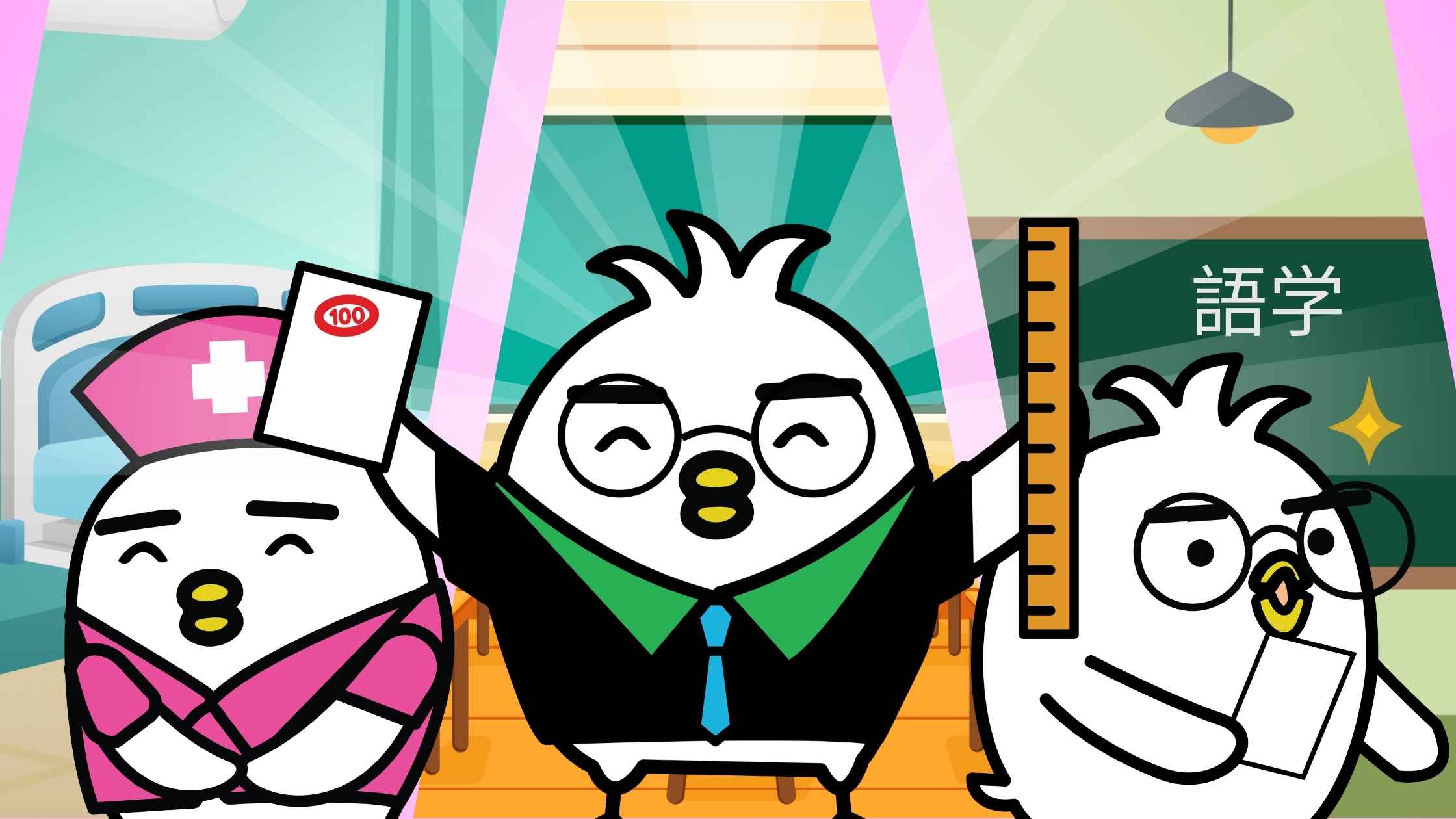 Tori jadi guru, perawat, dan murid sekolah bahasa Jepang