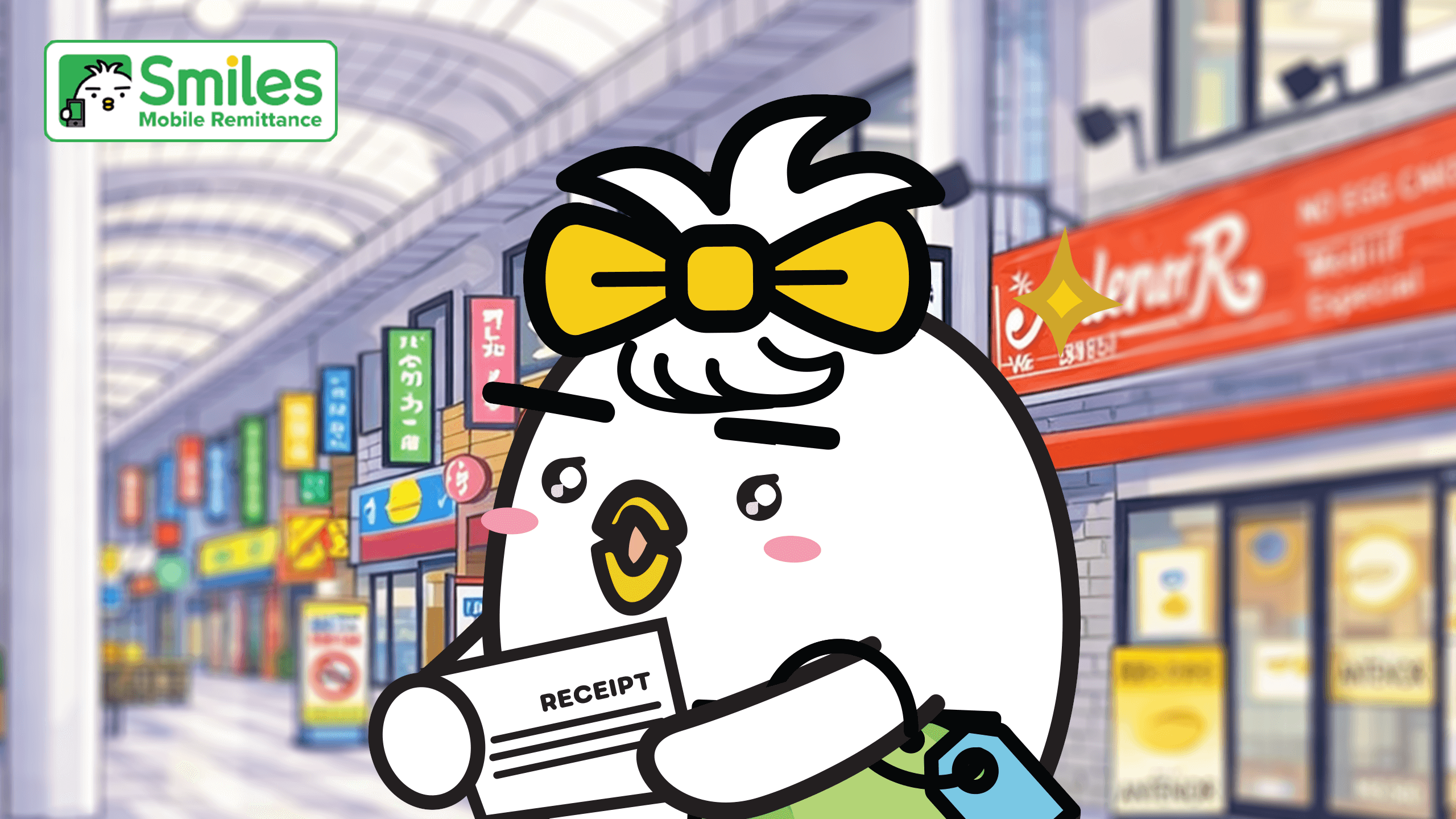 Tori shopping at Tax-free counters