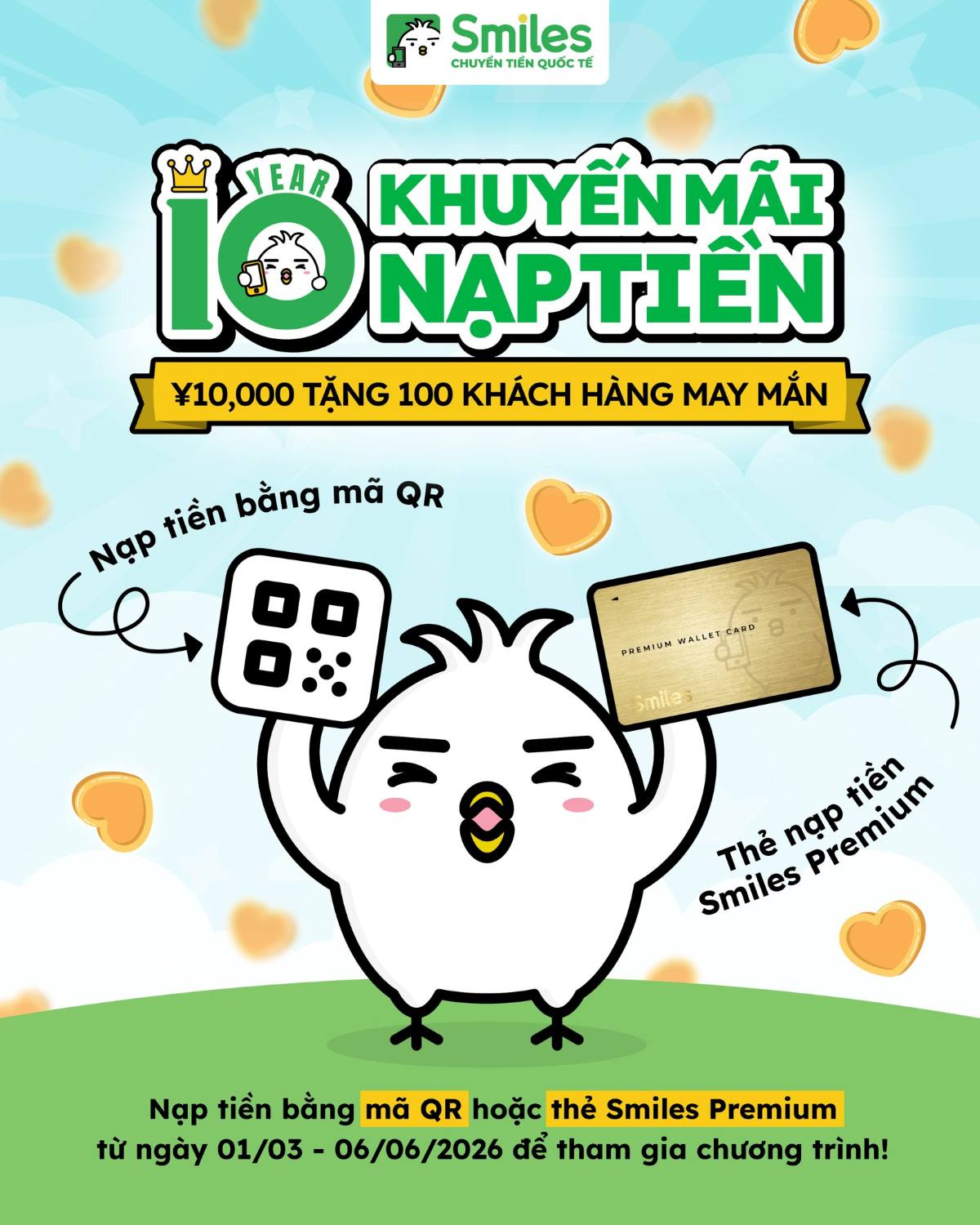 MỪNG SINH NHẬT NĂM THỨ 10 - SMILES KHUYẾN MÃI NẠP TIỀN 2