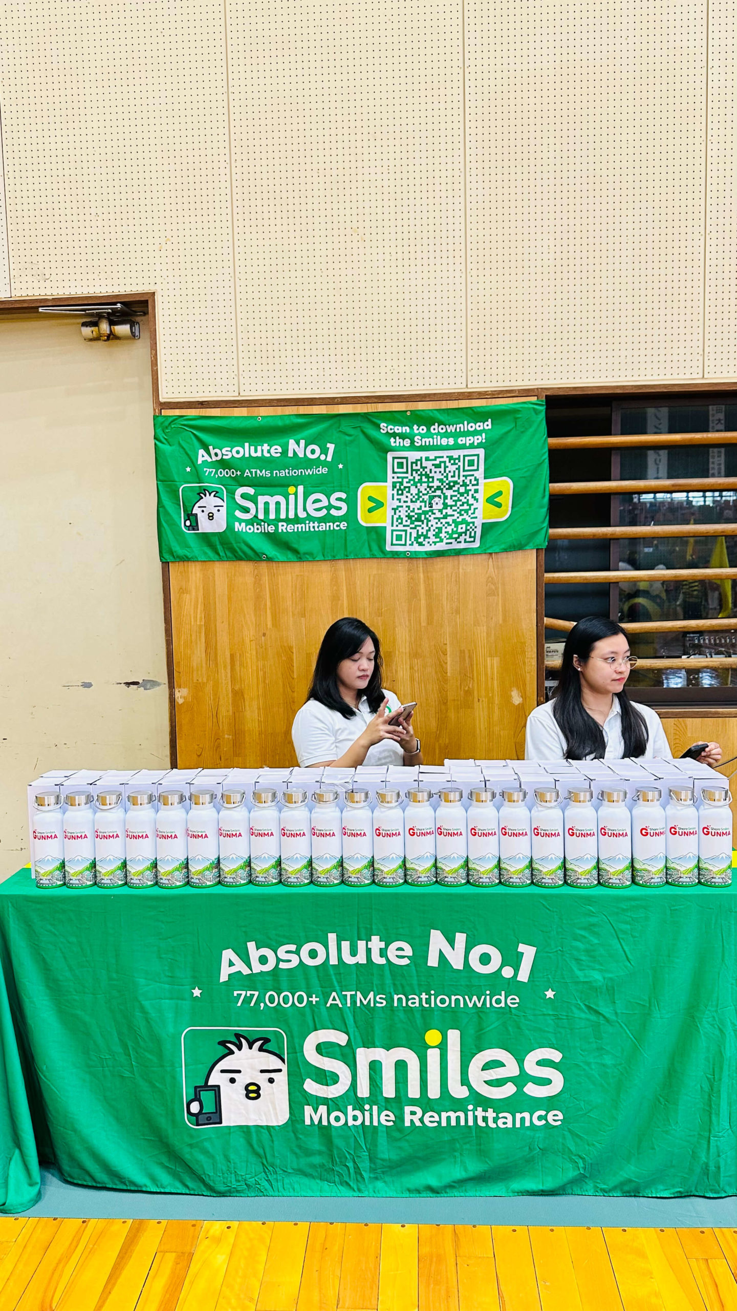 Participants register at the Smiles booth and get a freebie