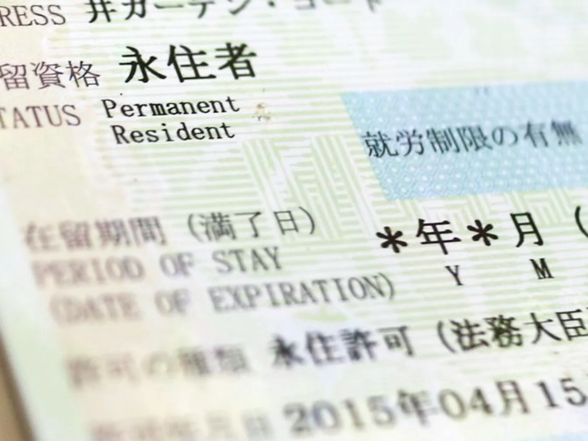 Zairyu card permanent resident Jepang