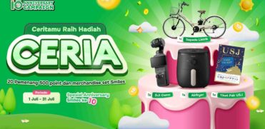 Kampanye 10 Tahun Smiles dengan hadiah sepeda, DJI Osmo, airfryer, dan tiket USJ