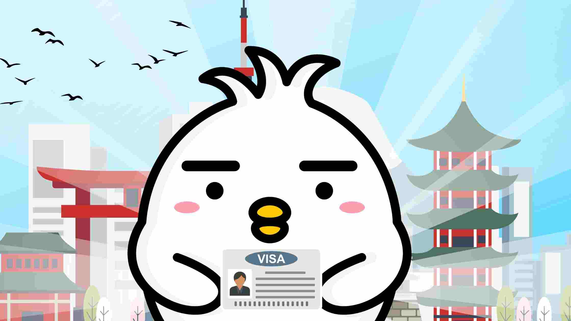 Tori sedang memegang Visa di Jepang