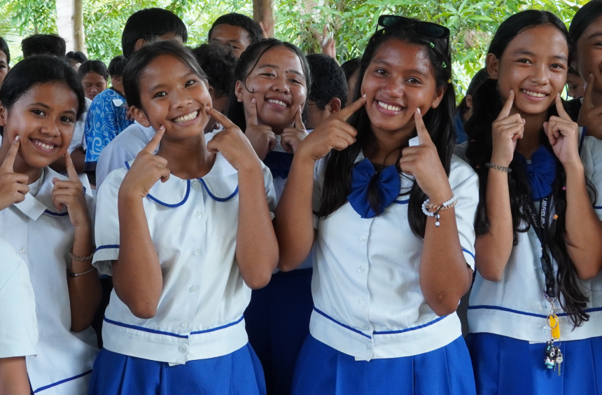One Million Smiles 2026. Students sharing smiles