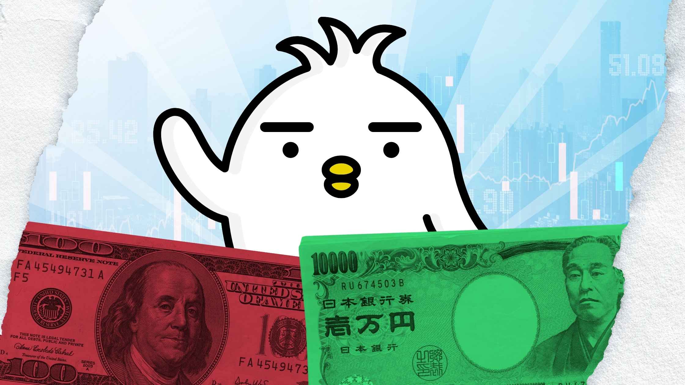 Tori di bawahnya ada Mata Uang USD dan JPY