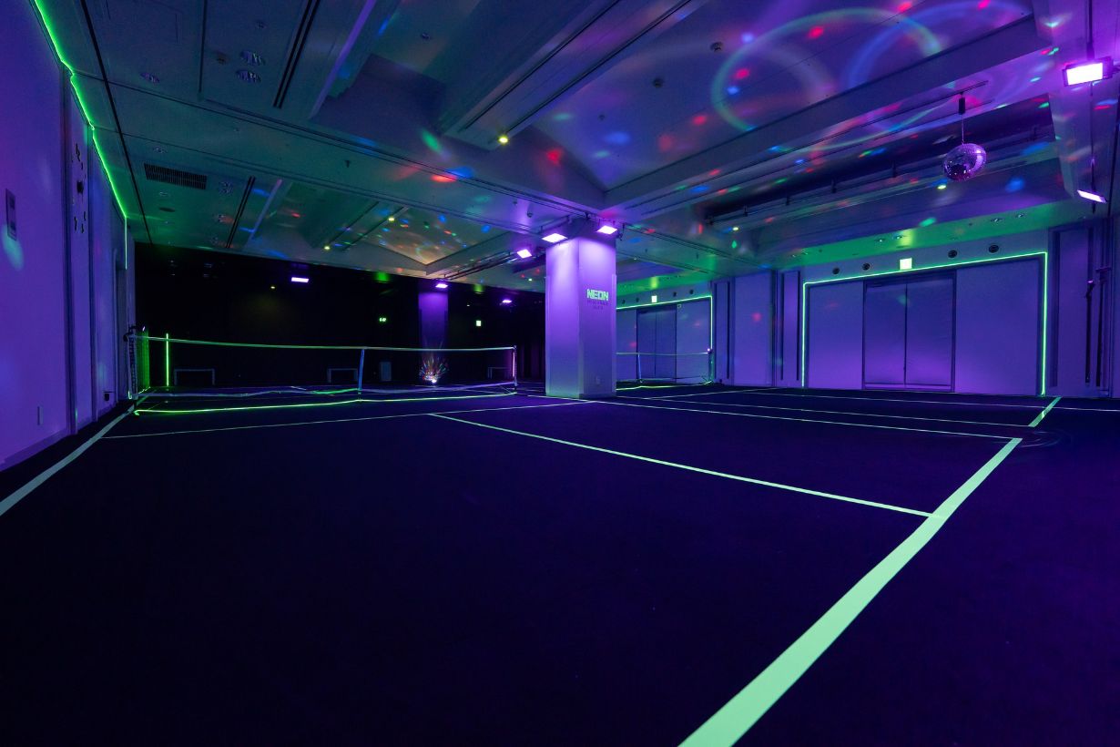 Pickleball court at Neon Pickleball Shibuya