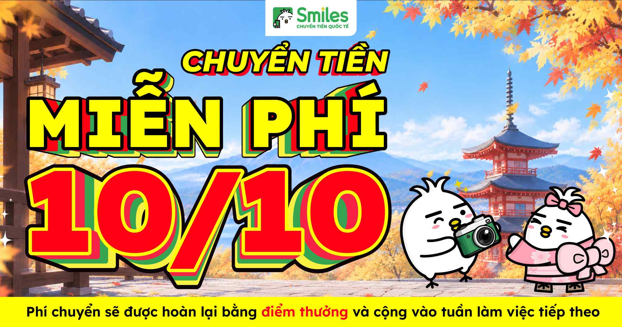 chuyen tien mien phi 10.10