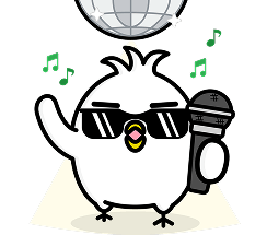 Tori holds a mic and a black goggles for Karaoke