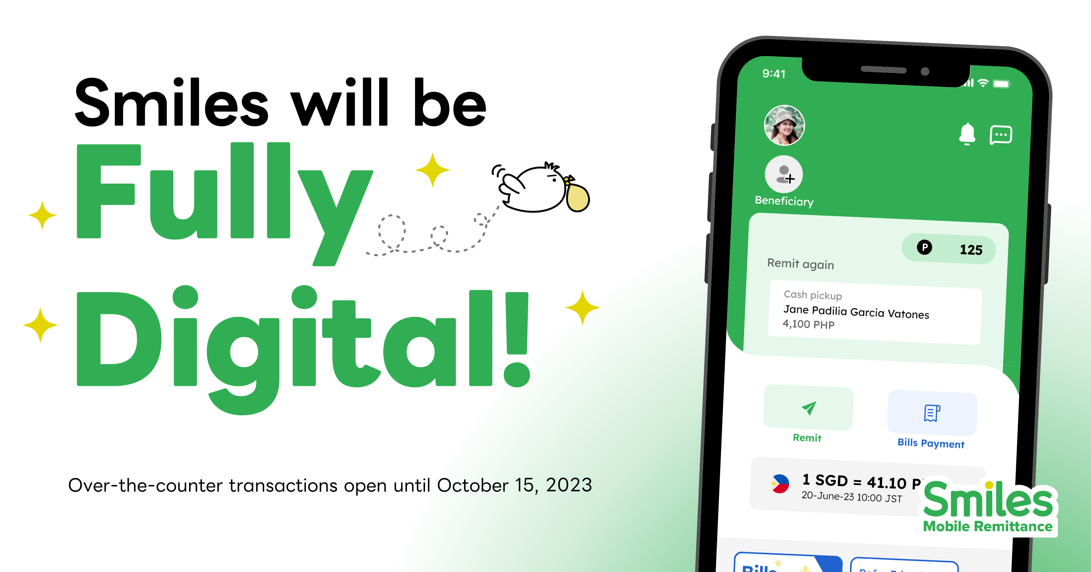 Digital Wallet’s Smiles Mobile Remittance to Complete Migration of Former RediMoney Service and Start Next Stage of Service for Singapore