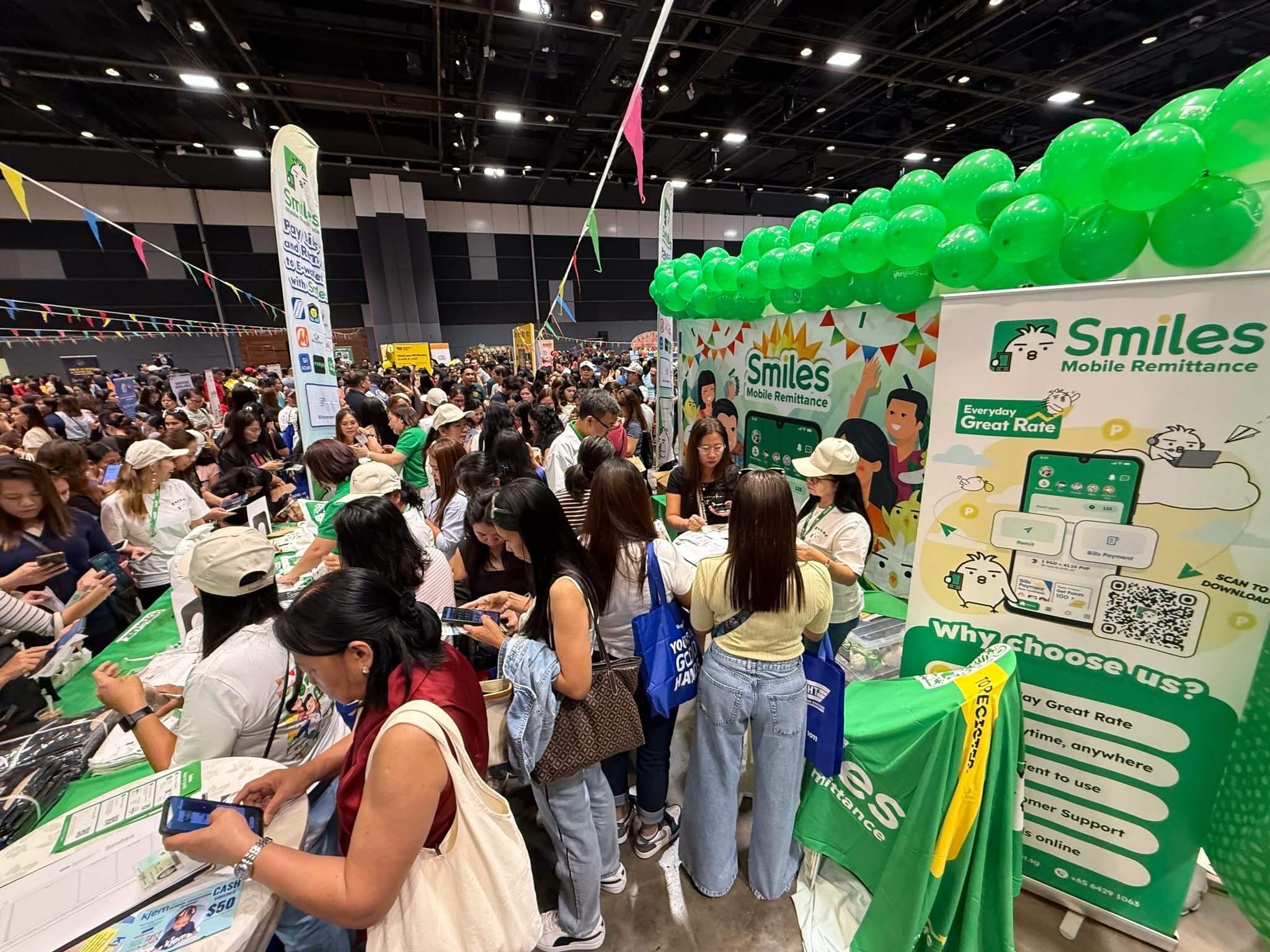 Smilers resgitering and enjoying the booth