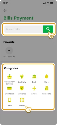 How to Pay a Bill Smiles Mobile Remittance - Step 2 - Search or select a biller