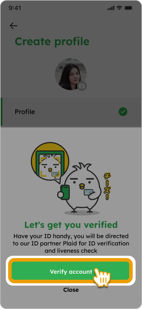 How to Load Smiles Mobile Remittance - Step 7 - Tap "Verify account"