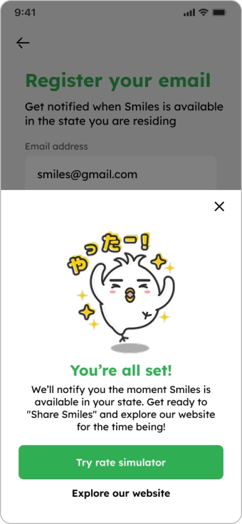 smiles tips - your're all set