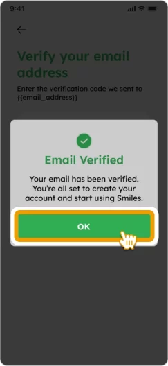 Step 7 - Tap “OK”