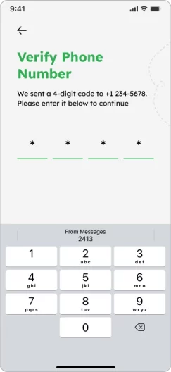 How to Remit Smiles Mobile Remittance - Step 6 - Input the 4-digit code sent to your registered phone number