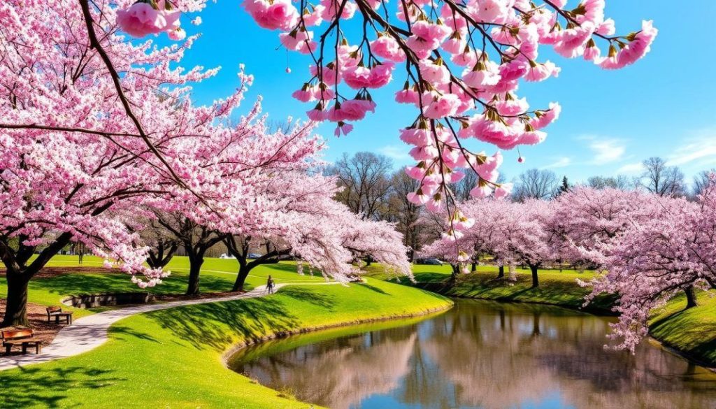 Cherry blossoms at Branch Brook Park