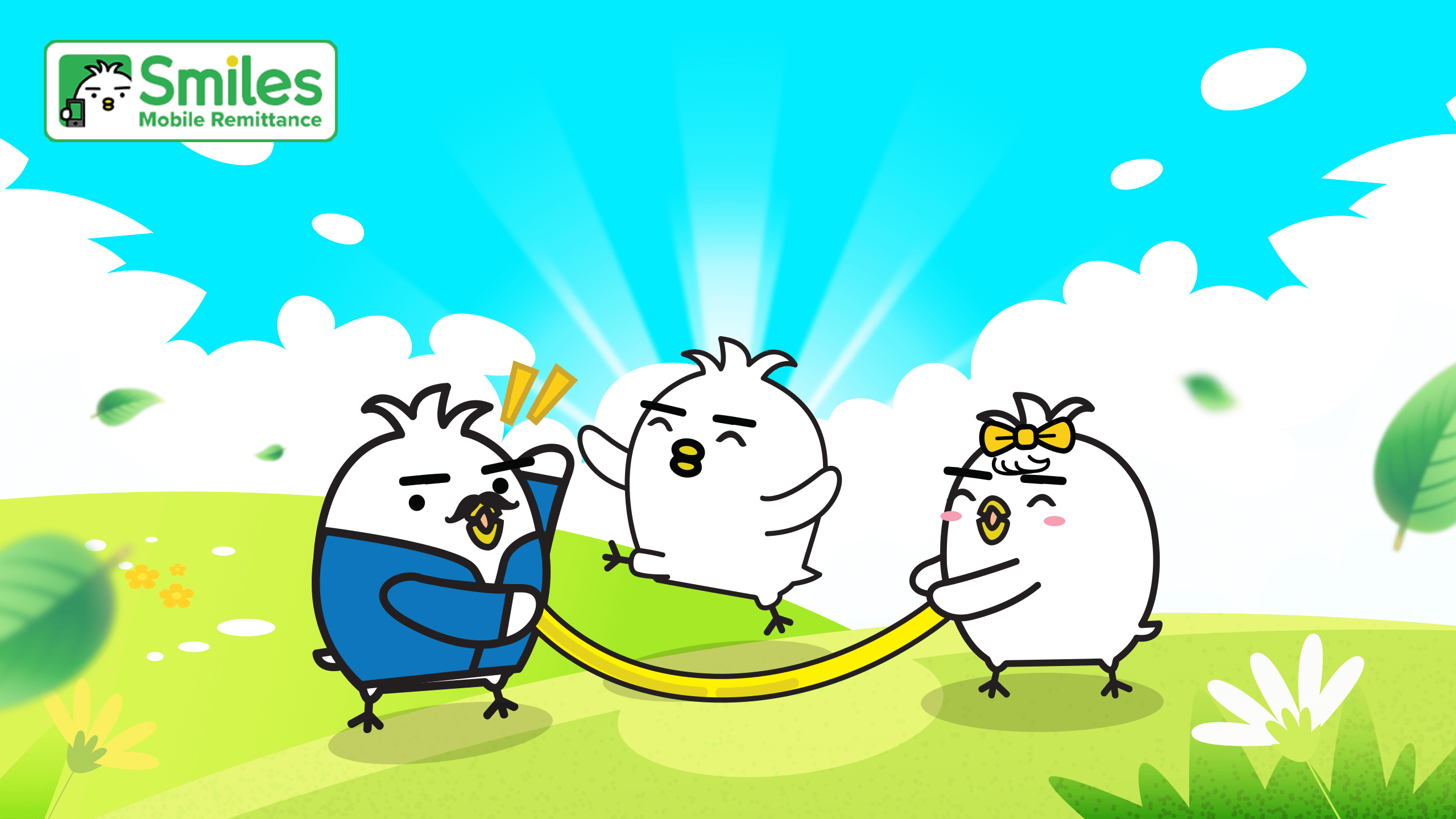 Tori playing with his family outdoors