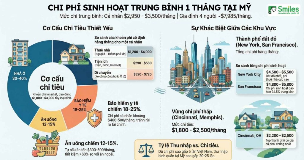 Chi phí sinh hoạt trung bình 1 tháng tại mỹ (4)