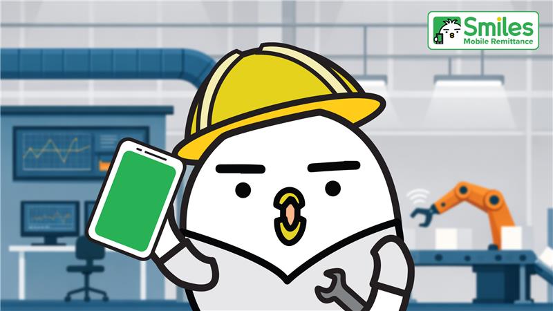 Tori sending money at work