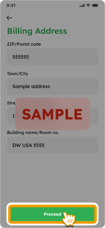 How to Load Smiles Wallet - Enter your billing address details. Tap "Proceed" to continue