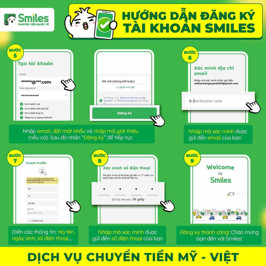 Hướng dẫn chuyển tiền từ Mỹ về Việt Nam lần đầu qua ứng dụng Smiles (4)